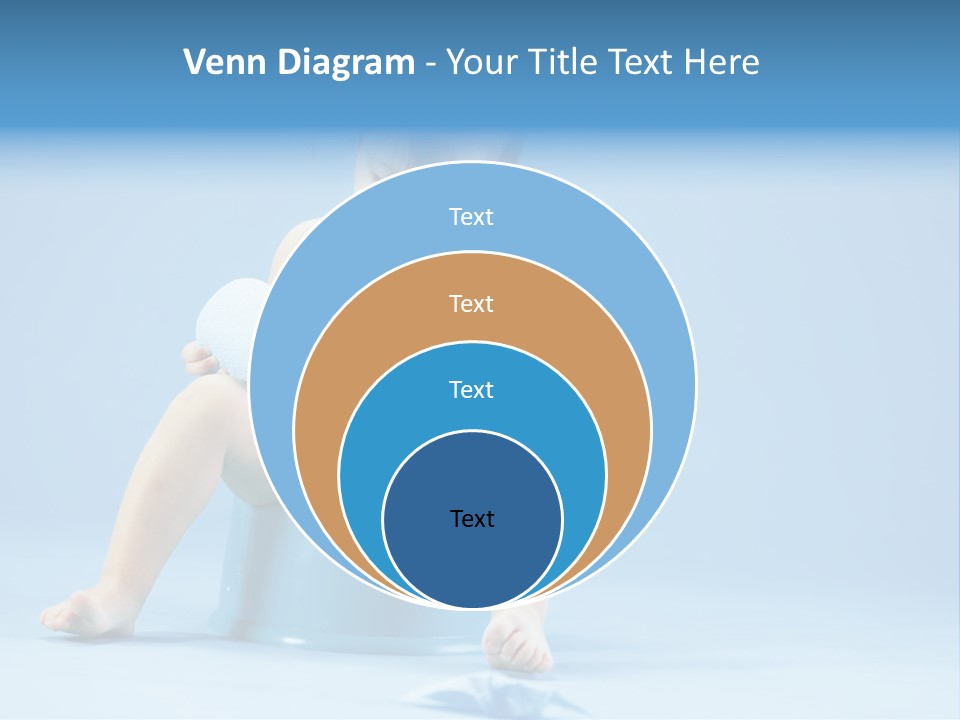 A Baby Sitting On A Blue Potty With A Roll Of Toilet Paper PowerPoint Template