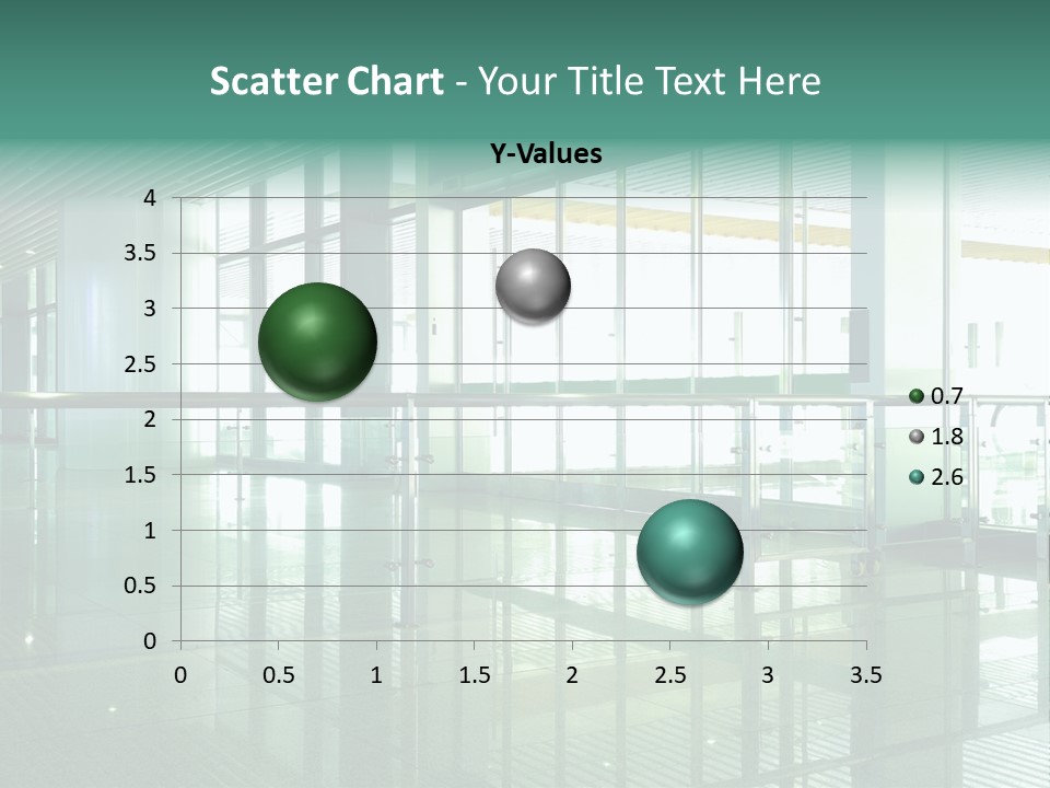 A Large Room With Glass Walls And A Metal Railing PowerPoint Template