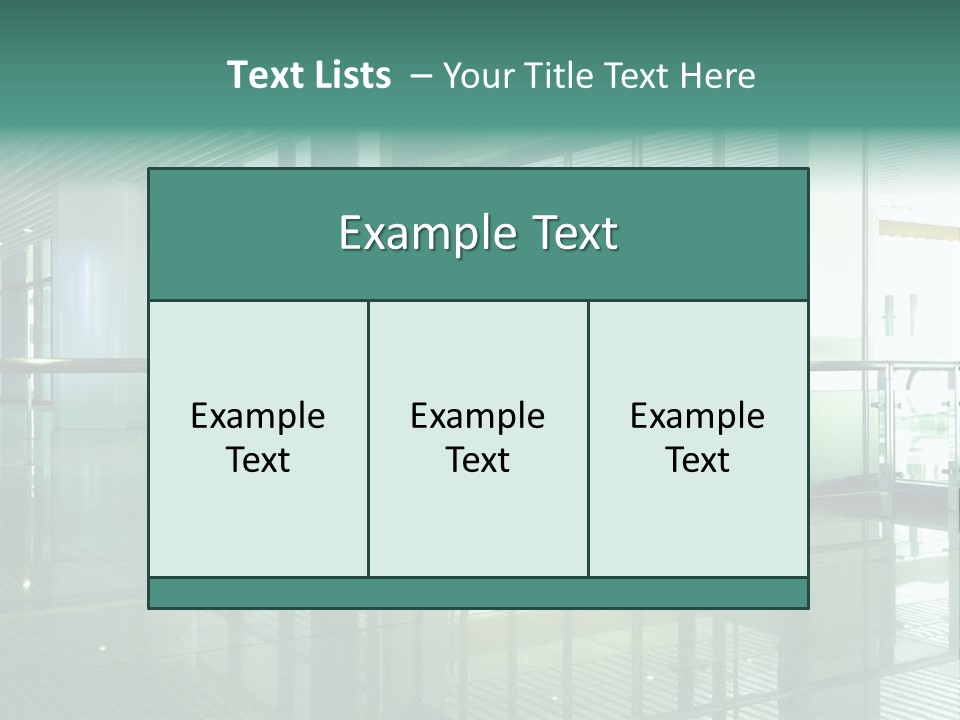 A Large Room With Glass Walls And A Metal Railing PowerPoint Template
