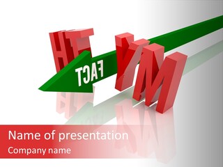 A Red And Green Arrow With The Word Taf On It PowerPoint Template