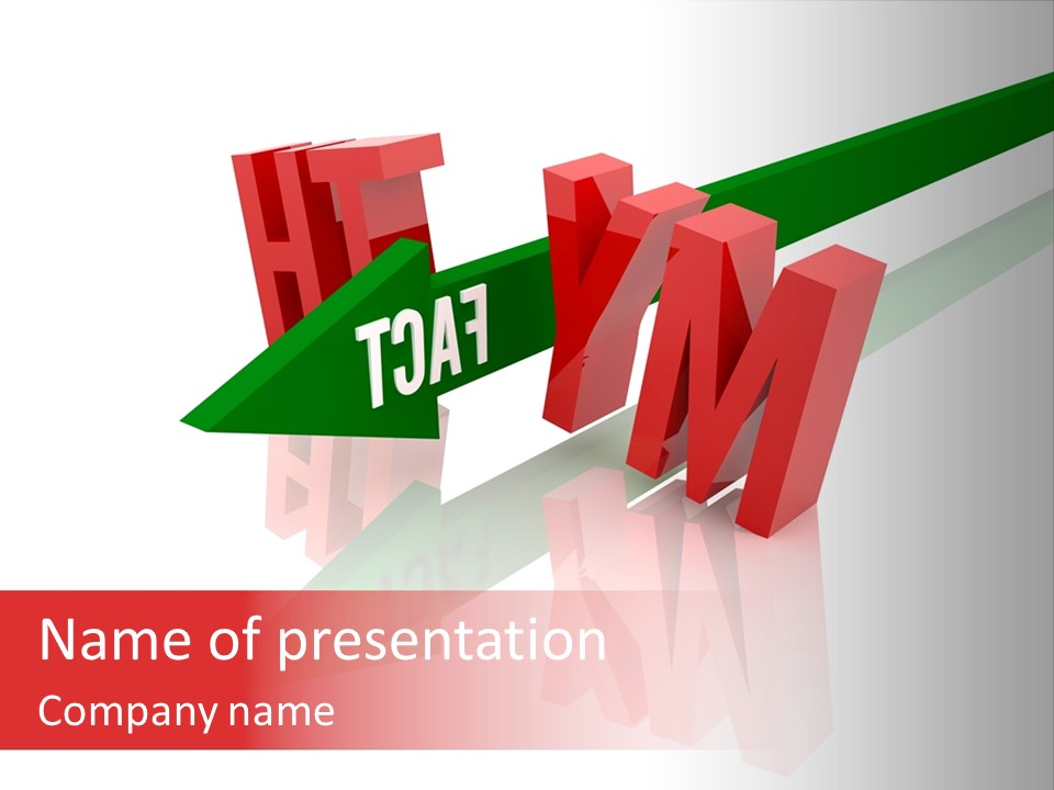 A Red And Green Arrow With The Word Taf On It PowerPoint Template