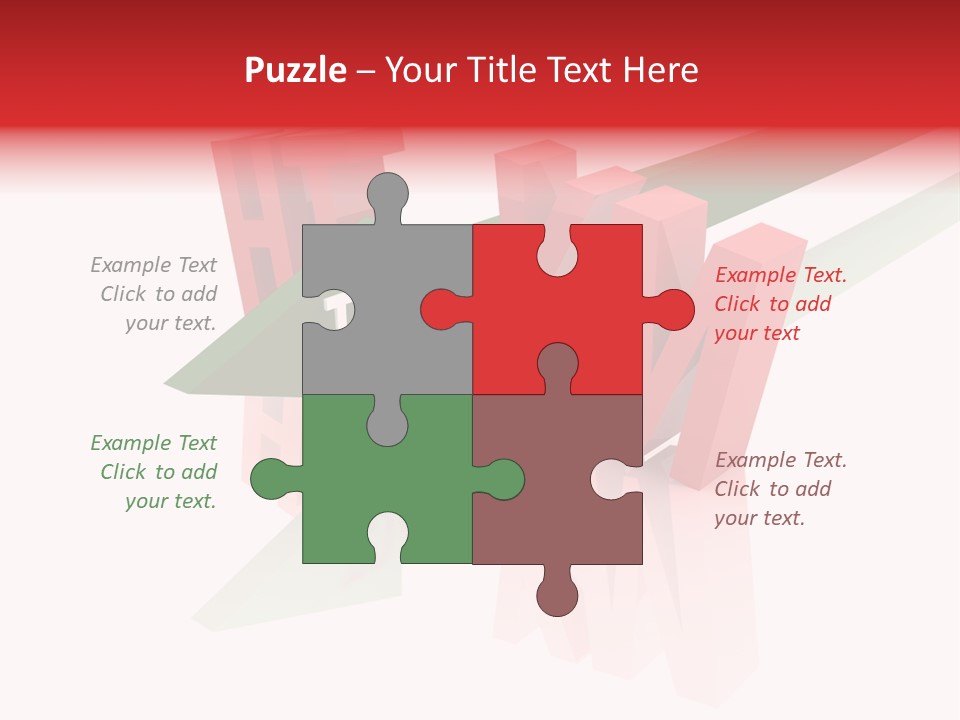 A Red And Green Arrow With The Word Taf On It PowerPoint Template