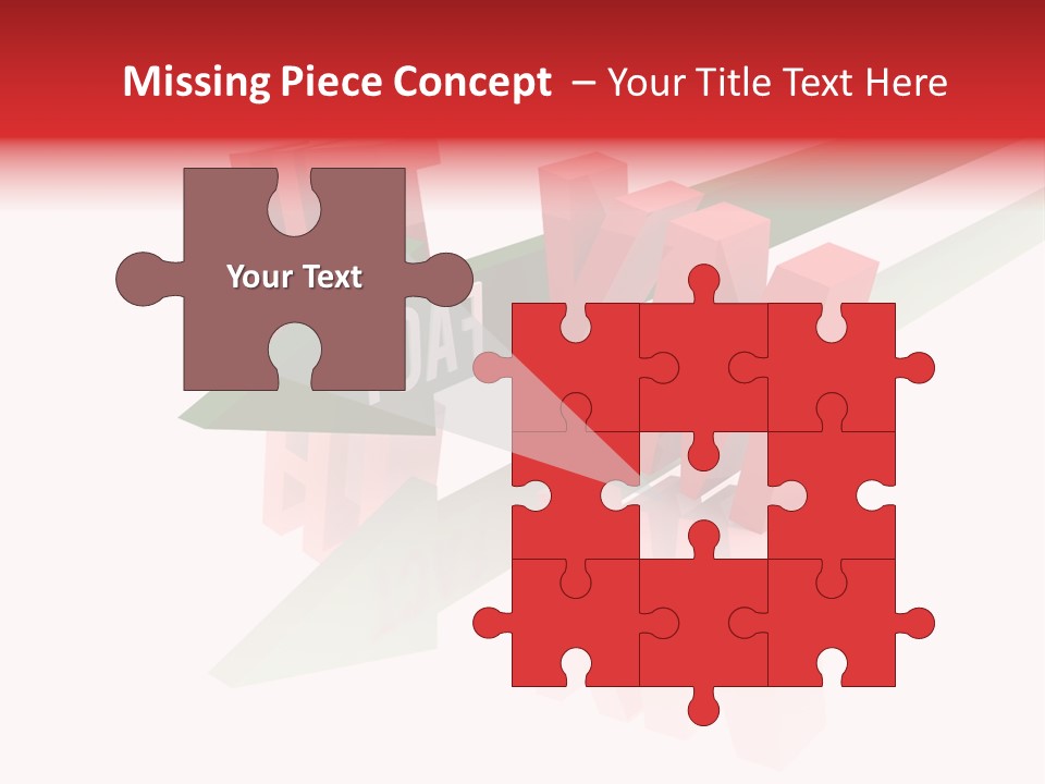 A Red And Green Arrow With The Word Taf On It PowerPoint Template