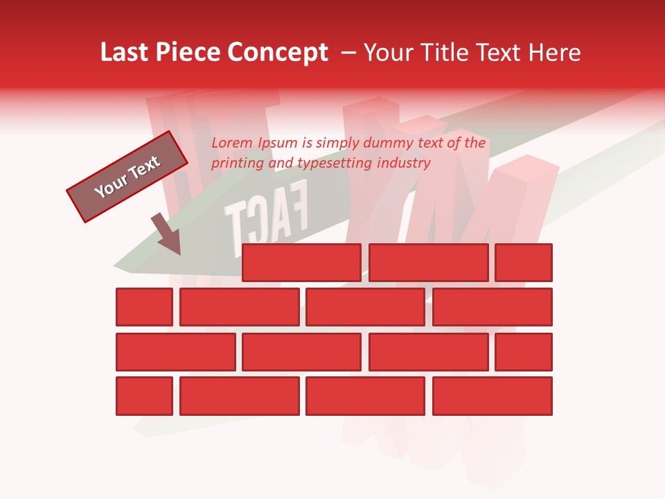 A Red And Green Arrow With The Word Taf On It PowerPoint Template