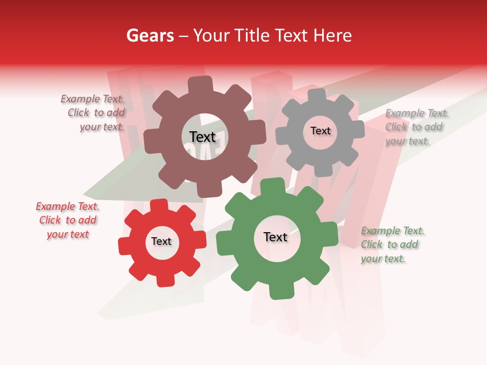 A Red And Green Arrow With The Word Taf On It PowerPoint Template