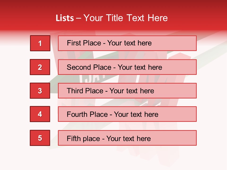 A Red And Green Arrow With The Word Taf On It PowerPoint Template