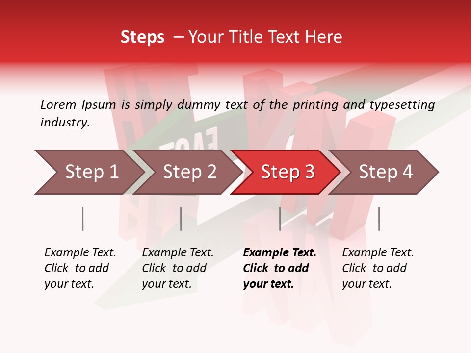 A Red And Green Arrow With The Word Taf On It PowerPoint Template