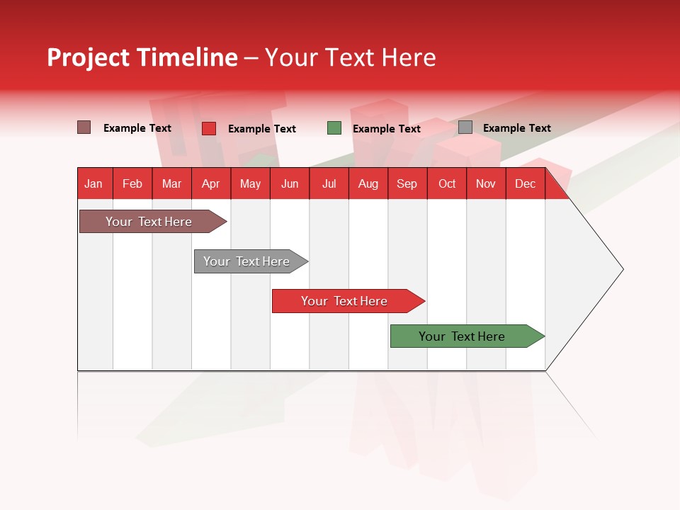 A Red And Green Arrow With The Word Taf On It PowerPoint Template