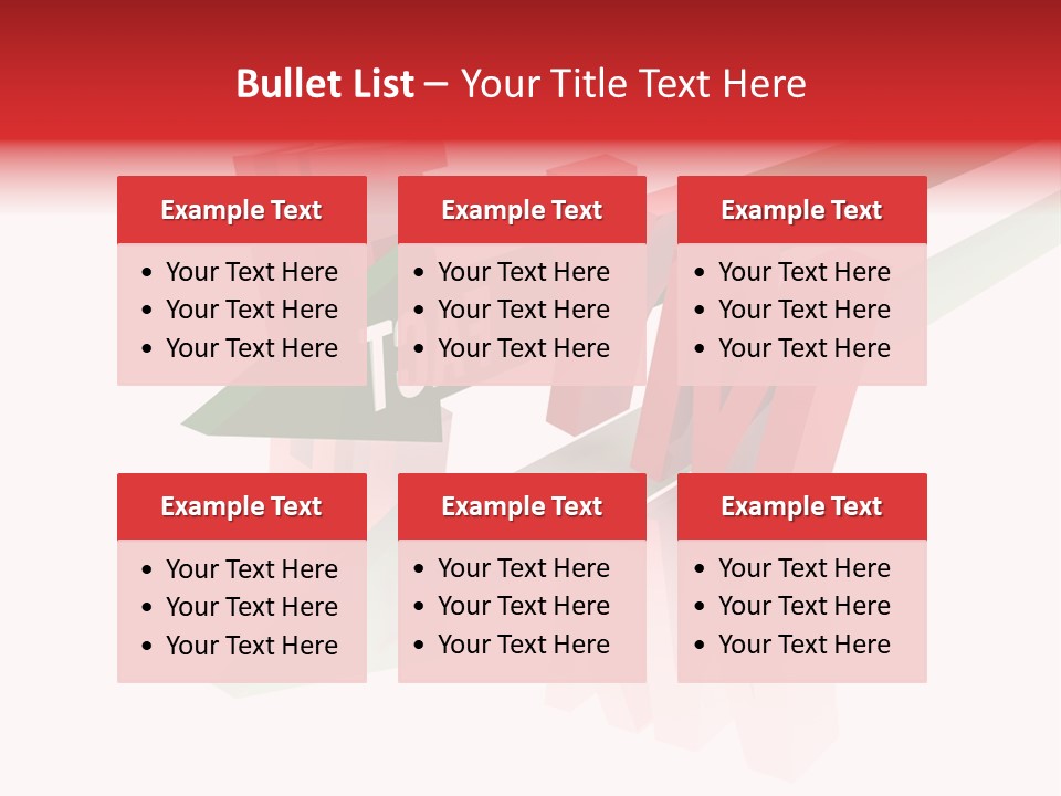 A Red And Green Arrow With The Word Taf On It PowerPoint Template