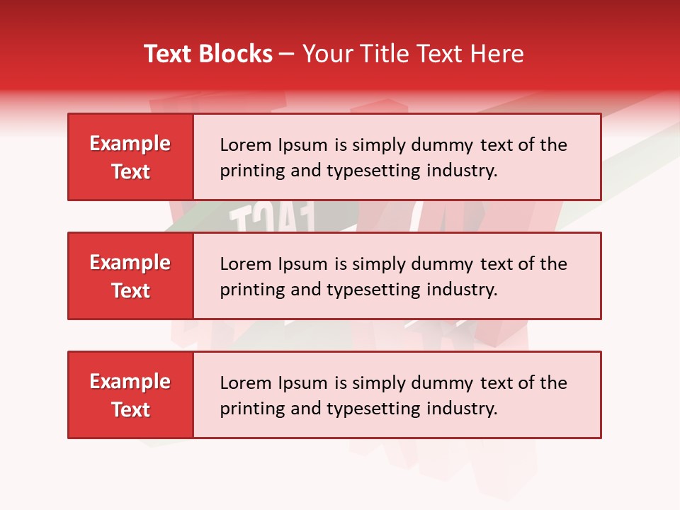 A Red And Green Arrow With The Word Taf On It PowerPoint Template