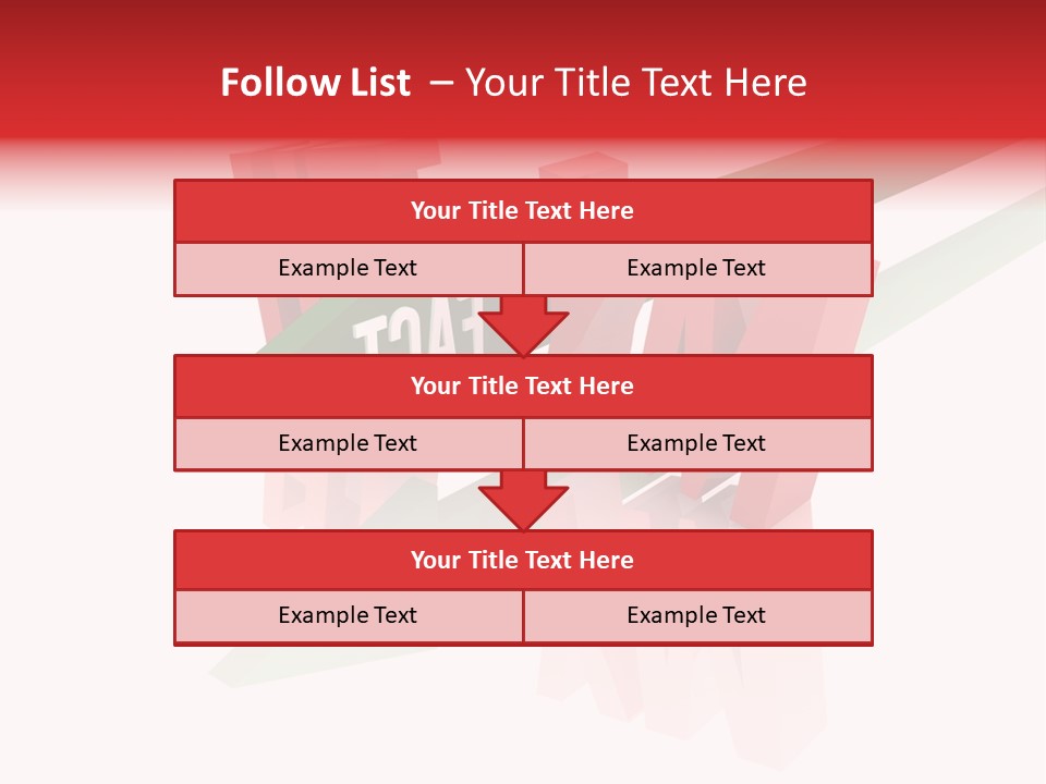 A Red And Green Arrow With The Word Taf On It PowerPoint Template