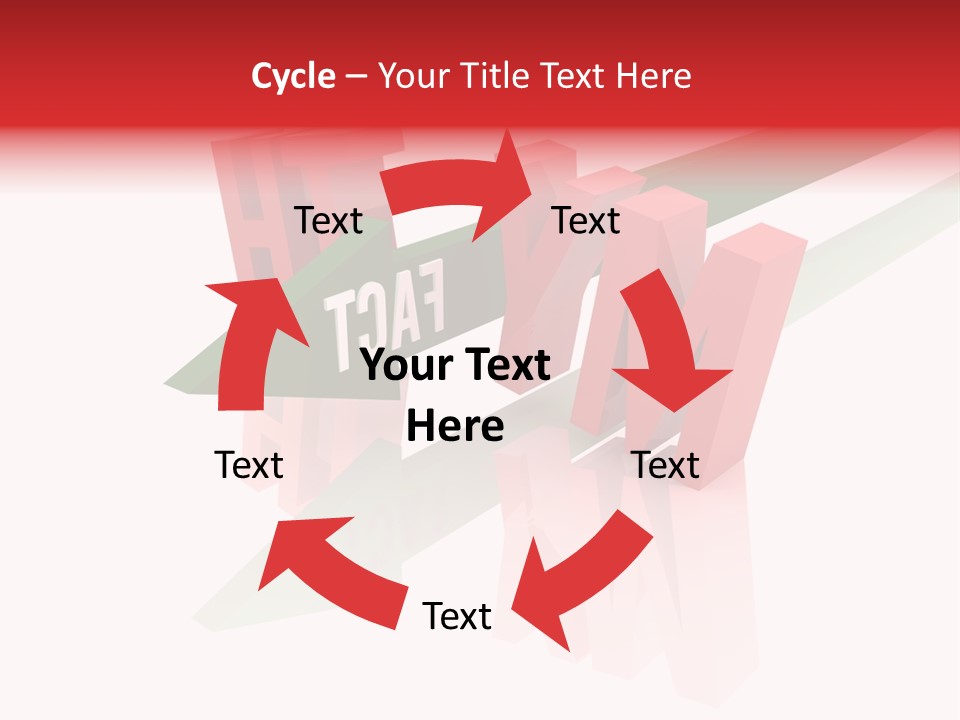 A Red And Green Arrow With The Word Taf On It PowerPoint Template