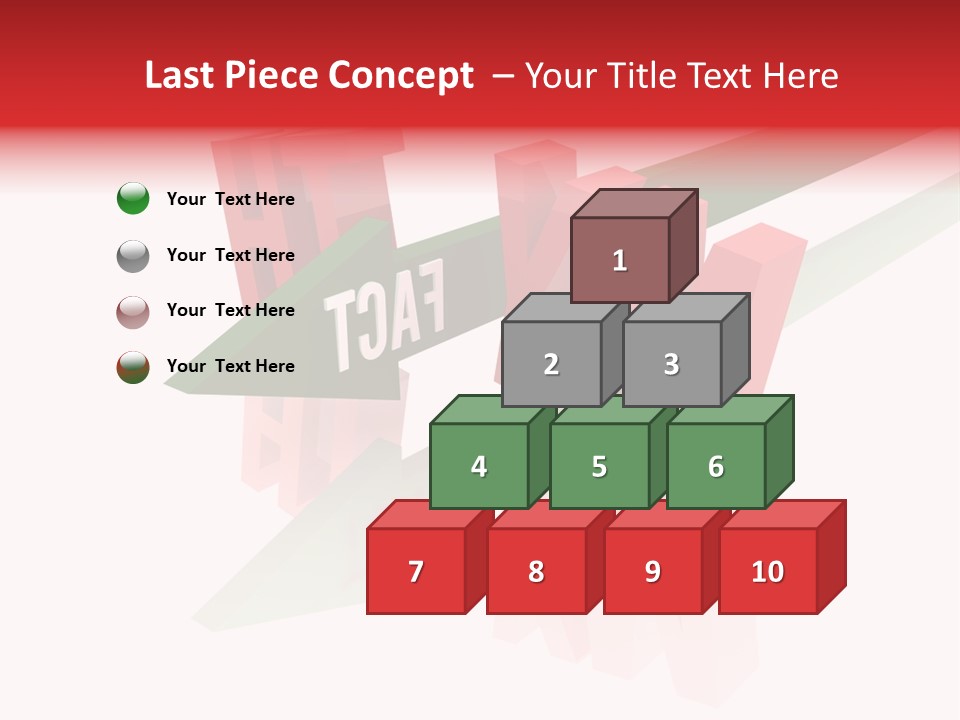 A Red And Green Arrow With The Word Taf On It PowerPoint Template