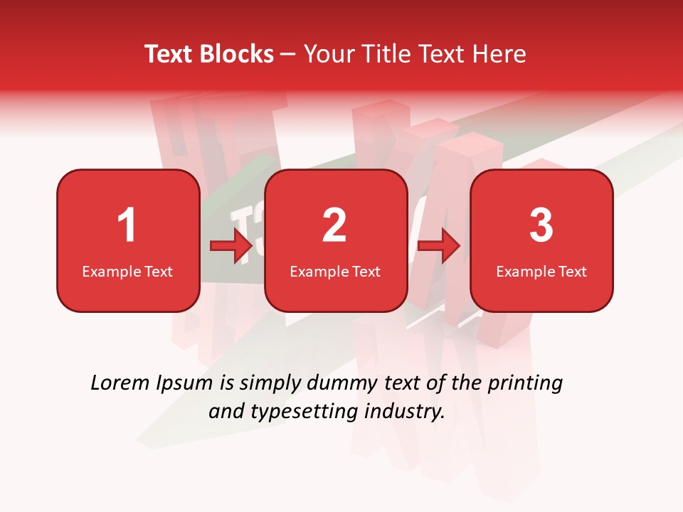 A Red And Green Arrow With The Word Taf On It PowerPoint Template