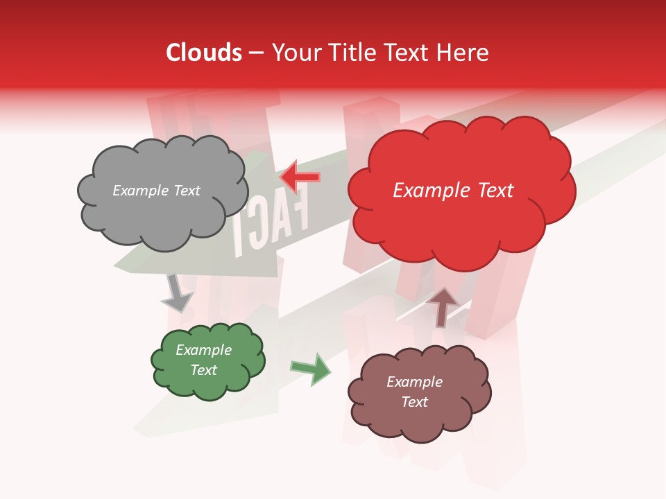 A Red And Green Arrow With The Word Taf On It PowerPoint Template