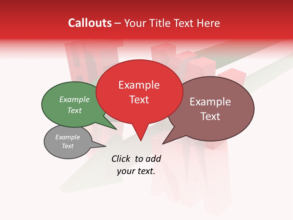 A Red And Green Arrow With The Word Taf On It PowerPoint Template