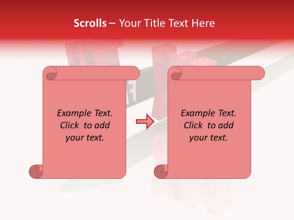 A Red And Green Arrow With The Word Taf On It PowerPoint Template