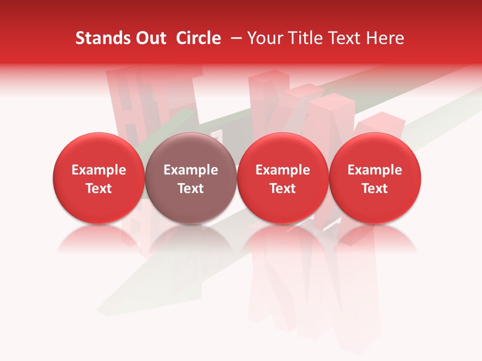 A Red And Green Arrow With The Word Taf On It PowerPoint Template