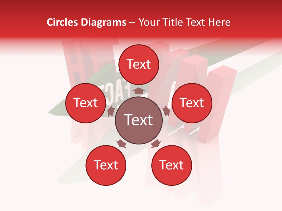 A Red And Green Arrow With The Word Taf On It PowerPoint Template