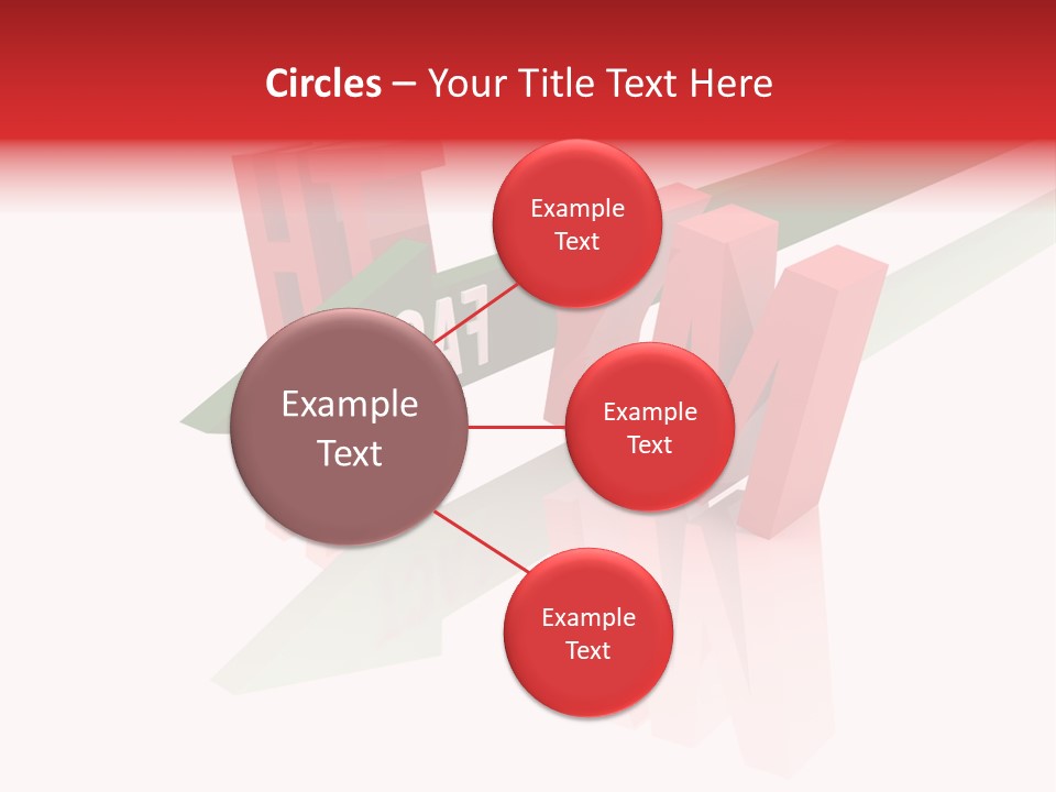 A Red And Green Arrow With The Word Taf On It PowerPoint Template