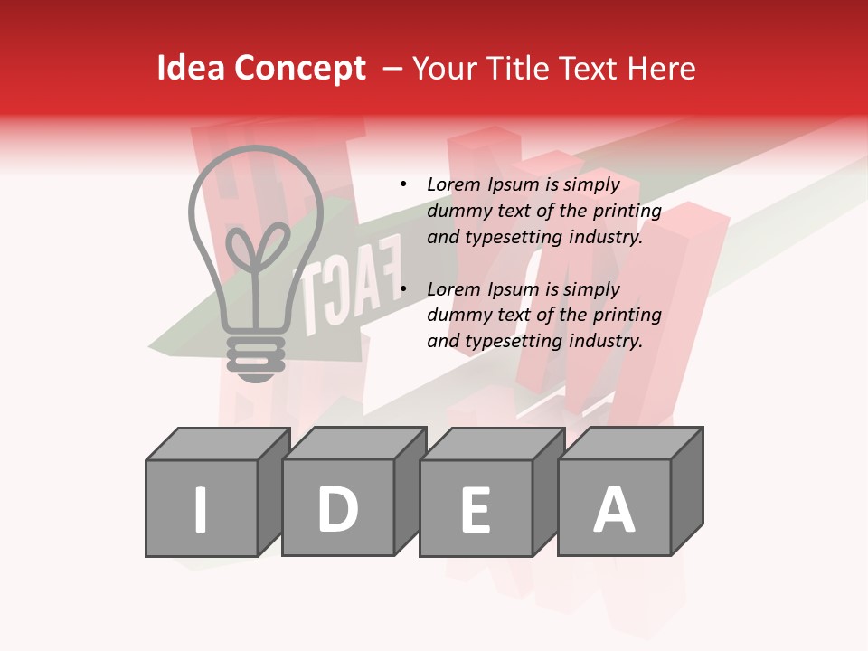A Red And Green Arrow With The Word Taf On It PowerPoint Template