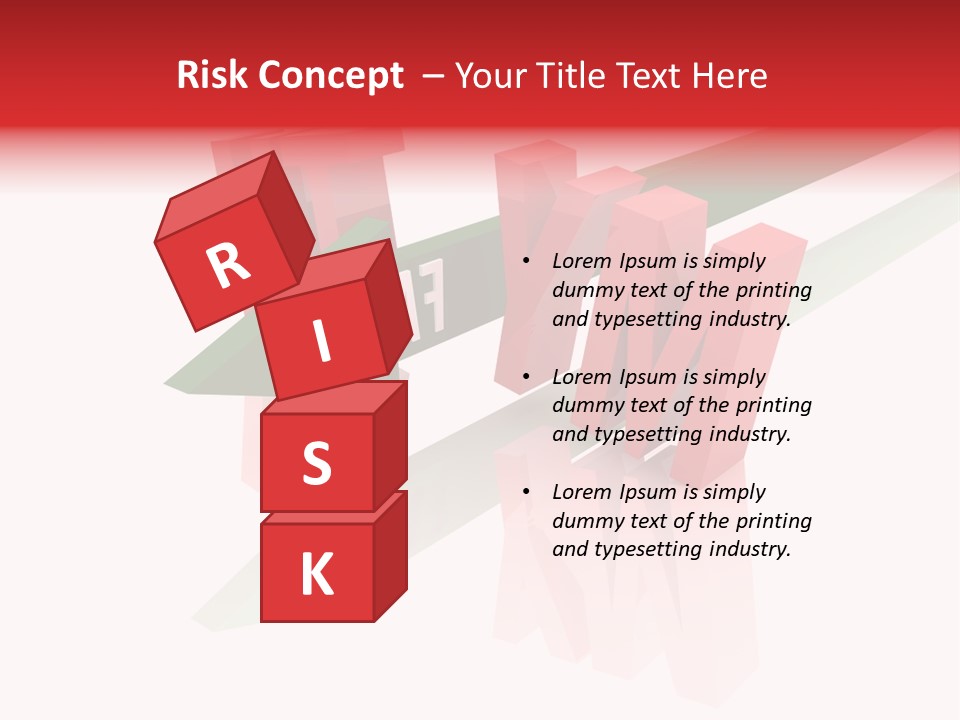 A Red And Green Arrow With The Word Taf On It PowerPoint Template
