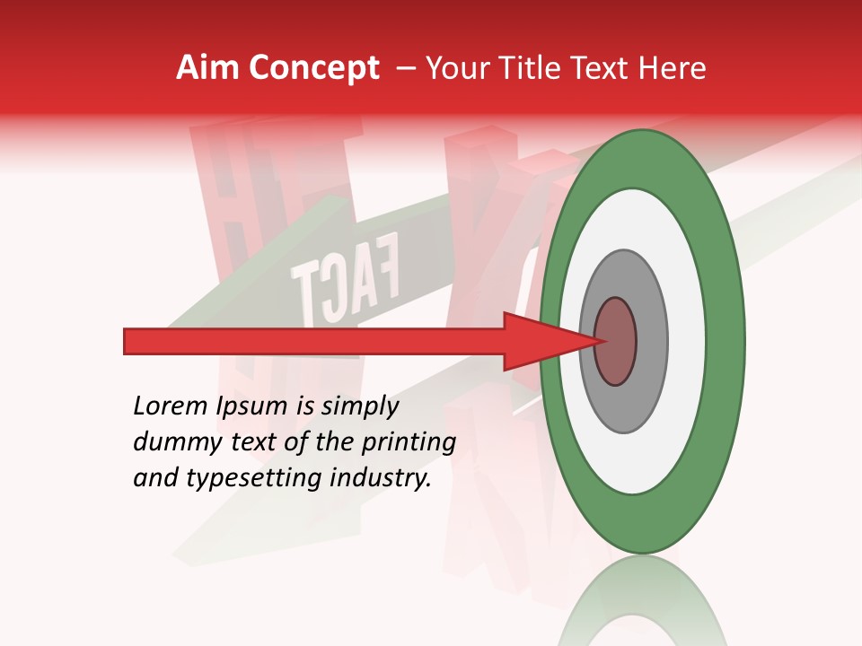 A Red And Green Arrow With The Word Taf On It PowerPoint Template