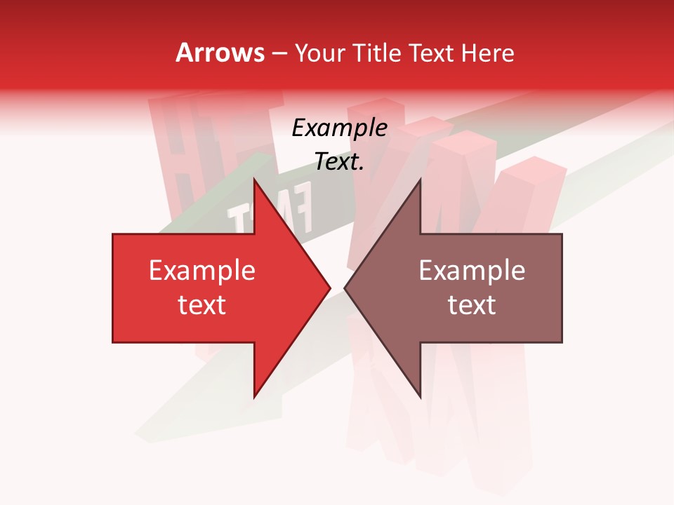 A Red And Green Arrow With The Word Taf On It PowerPoint Template