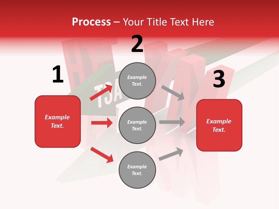 A Red And Green Arrow With The Word Taf On It PowerPoint Template