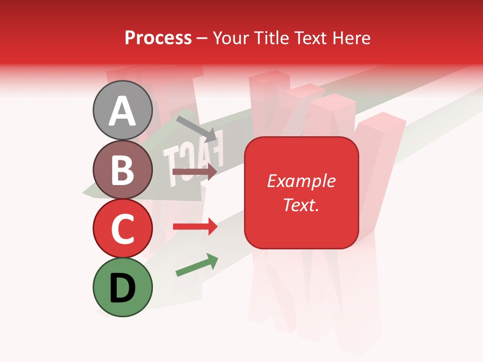A Red And Green Arrow With The Word Taf On It PowerPoint Template