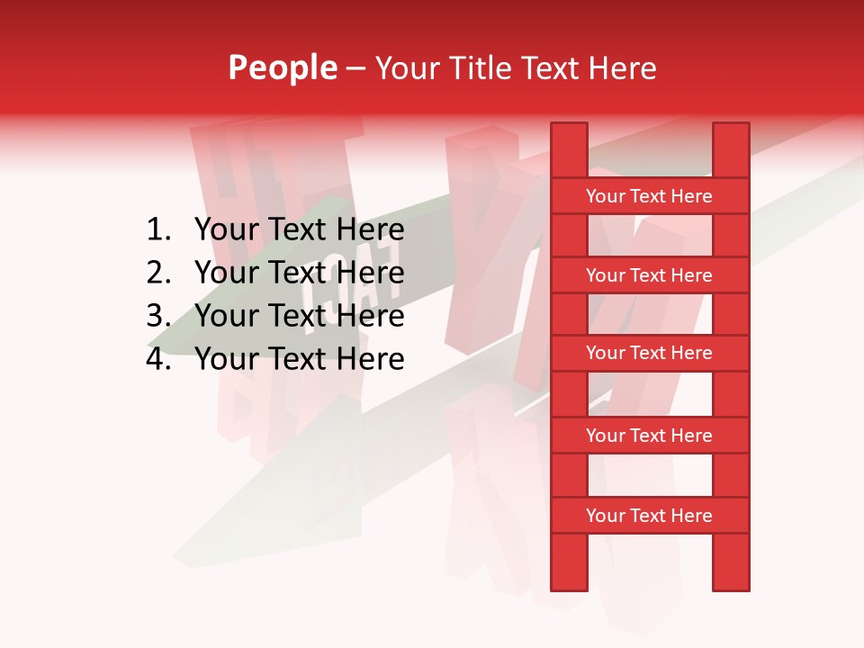 A Red And Green Arrow With The Word Taf On It PowerPoint Template