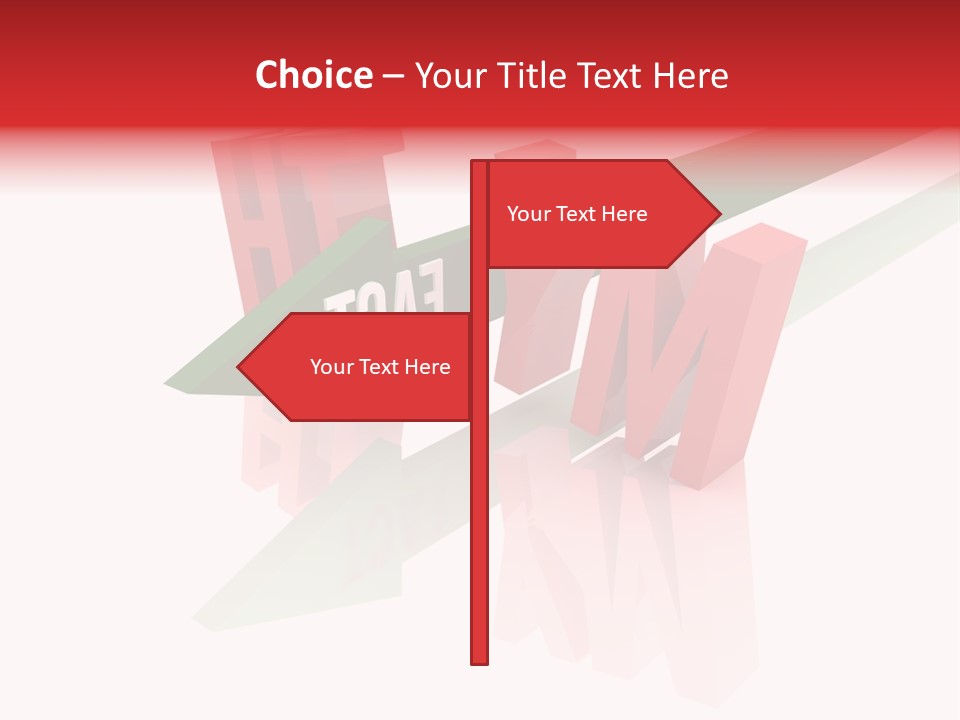 A Red And Green Arrow With The Word Taf On It PowerPoint Template