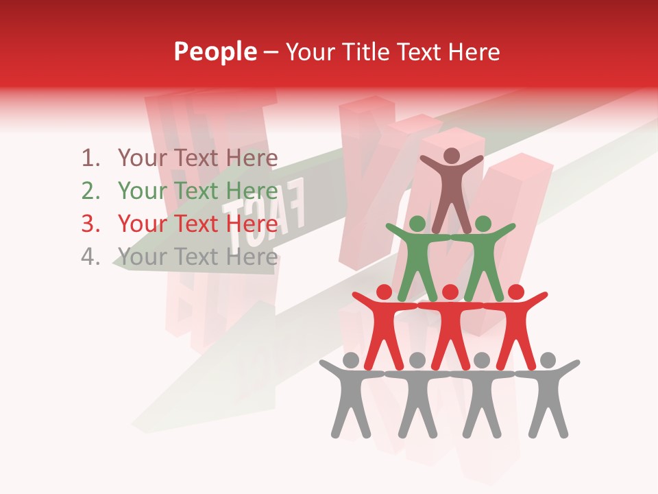 A Red And Green Arrow With The Word Taf On It PowerPoint Template