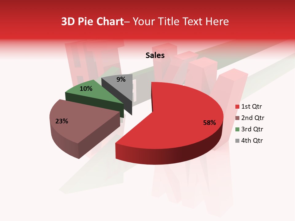 A Red And Green Arrow With The Word Taf On It PowerPoint Template