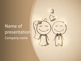 A Couple Of People Are Standing Next To Each Other PowerPoint Template