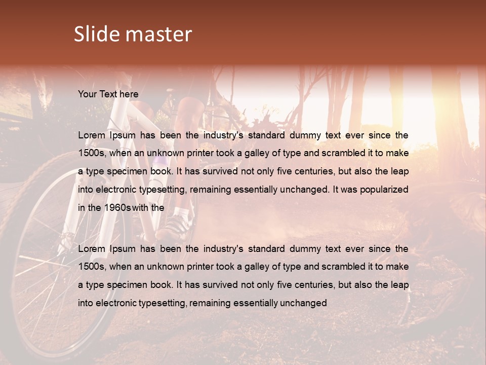 A Person Riding A Bike On A Dirt Road PowerPoint Template