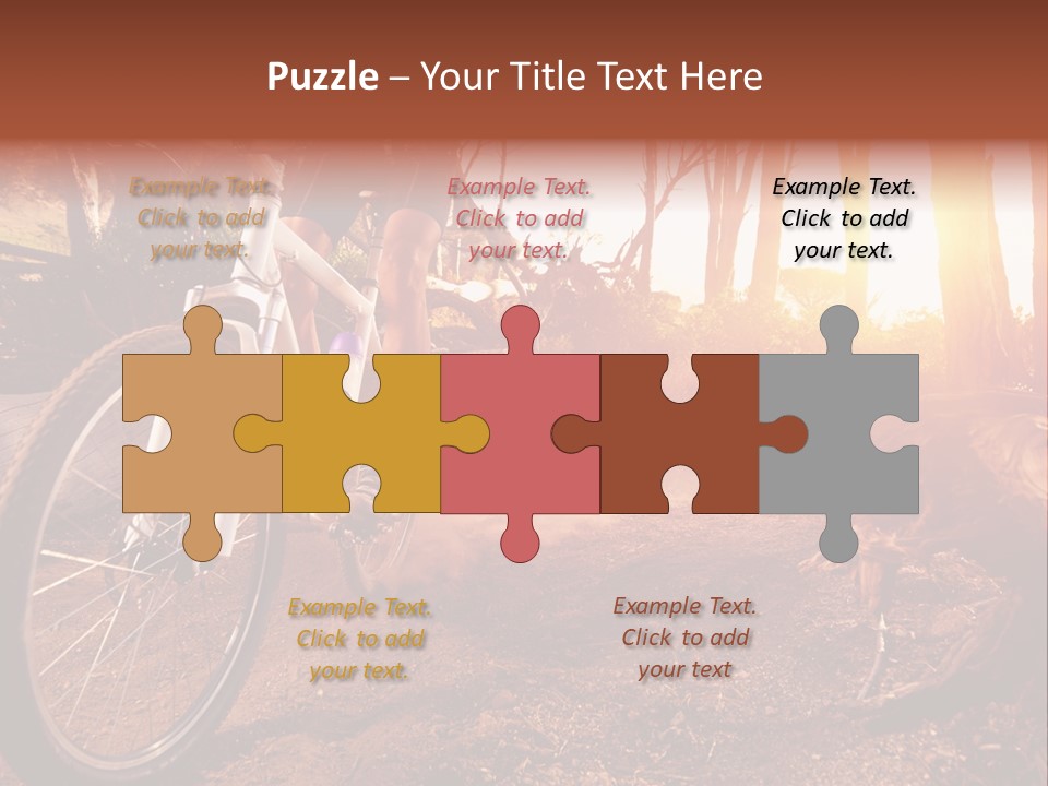 A Person Riding A Bike On A Dirt Road PowerPoint Template