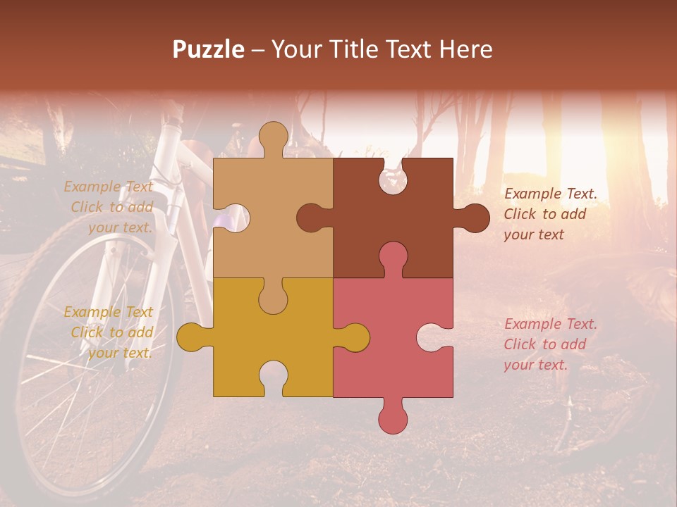 A Person Riding A Bike On A Dirt Road PowerPoint Template