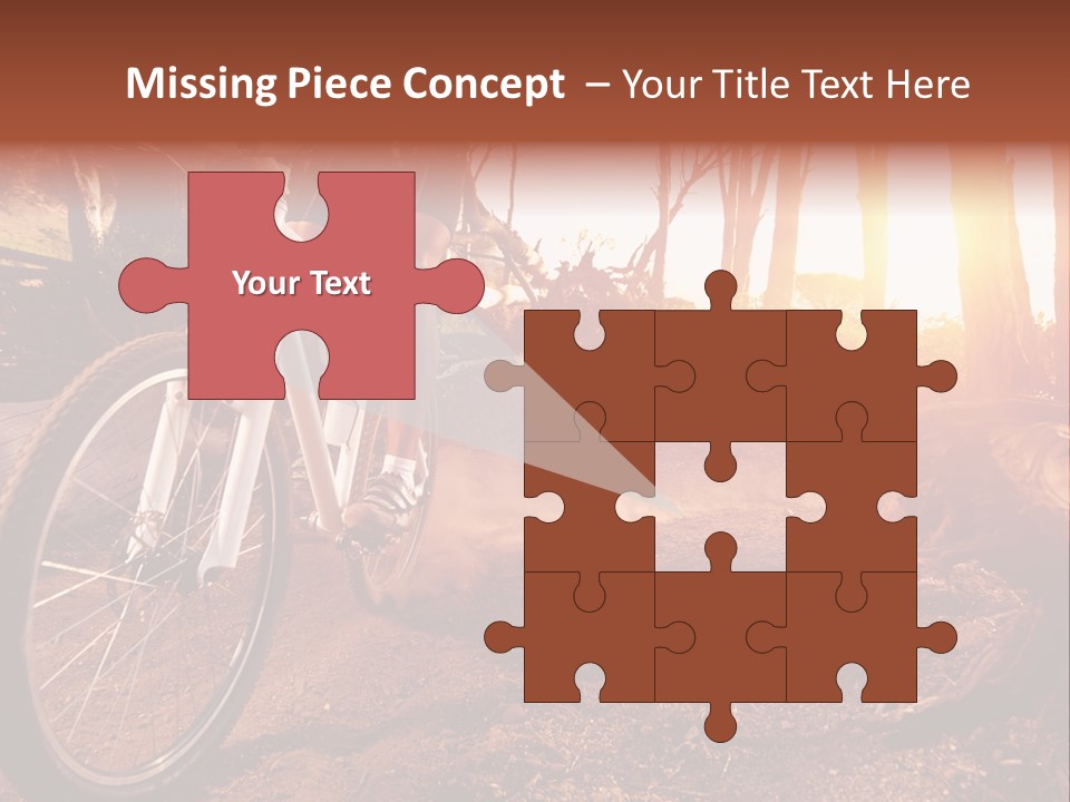 A Person Riding A Bike On A Dirt Road PowerPoint Template