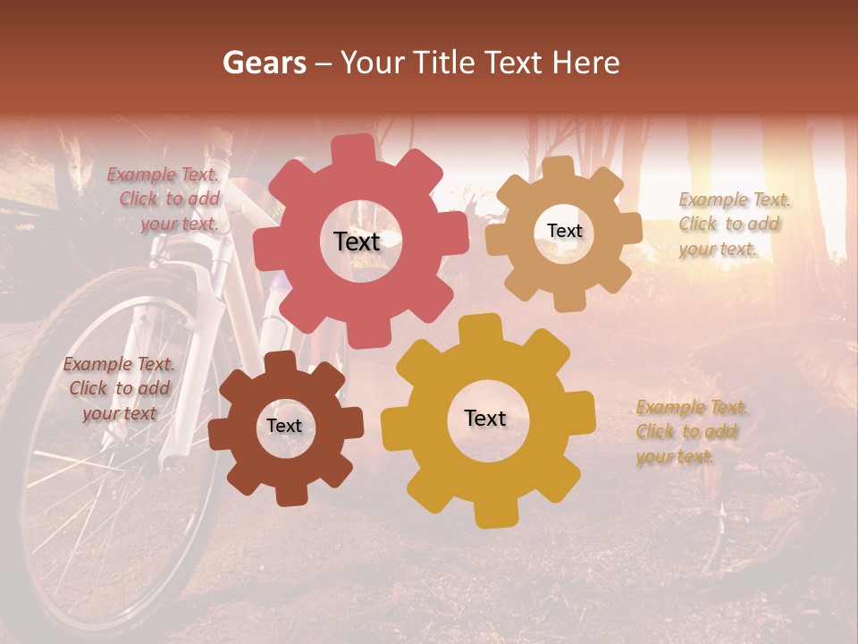 A Person Riding A Bike On A Dirt Road PowerPoint Template