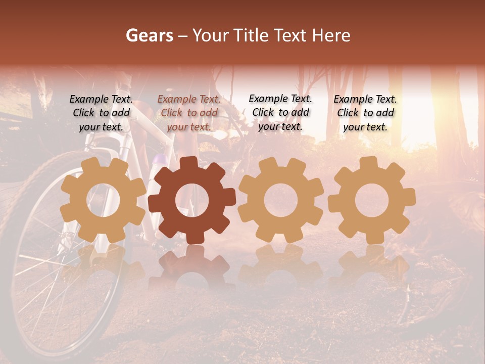A Person Riding A Bike On A Dirt Road PowerPoint Template