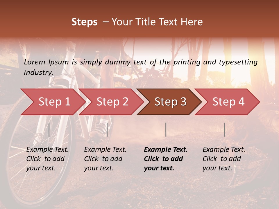 A Person Riding A Bike On A Dirt Road PowerPoint Template