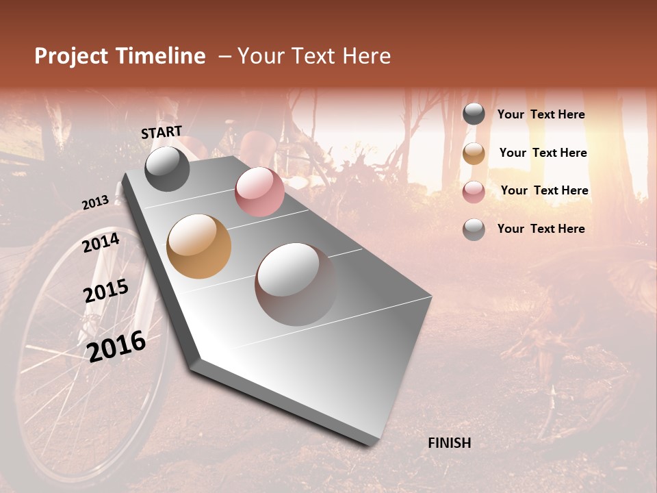 A Person Riding A Bike On A Dirt Road PowerPoint Template