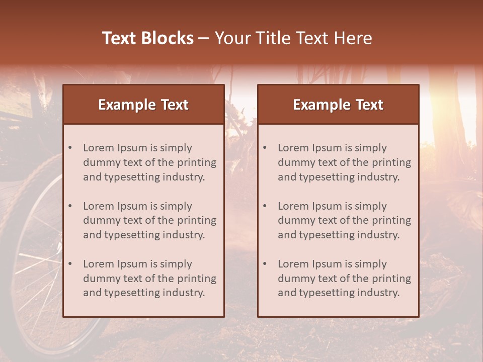 A Person Riding A Bike On A Dirt Road PowerPoint Template