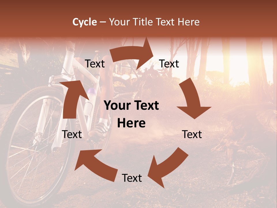 A Person Riding A Bike On A Dirt Road PowerPoint Template