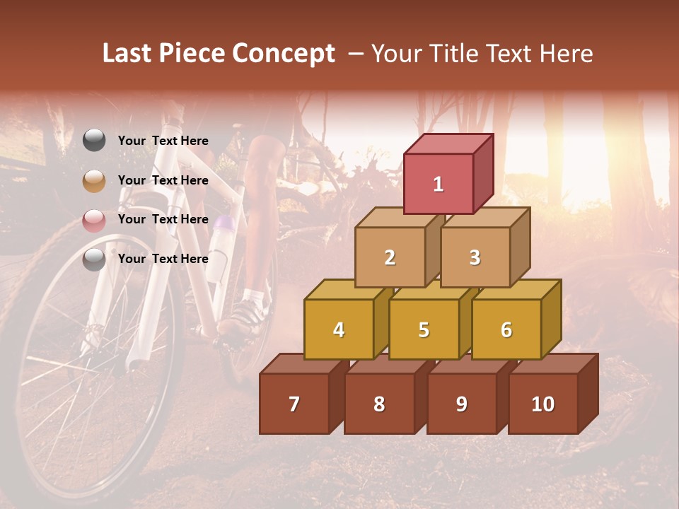 A Person Riding A Bike On A Dirt Road PowerPoint Template