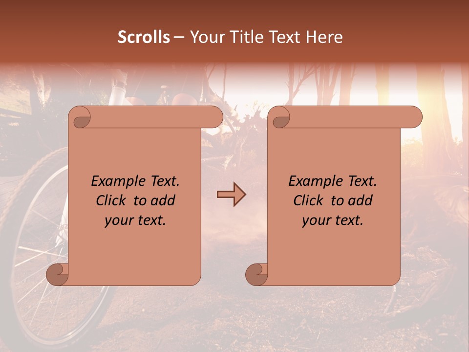 A Person Riding A Bike On A Dirt Road PowerPoint Template