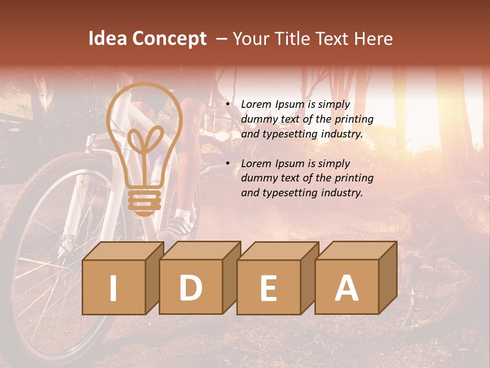 A Person Riding A Bike On A Dirt Road PowerPoint Template
