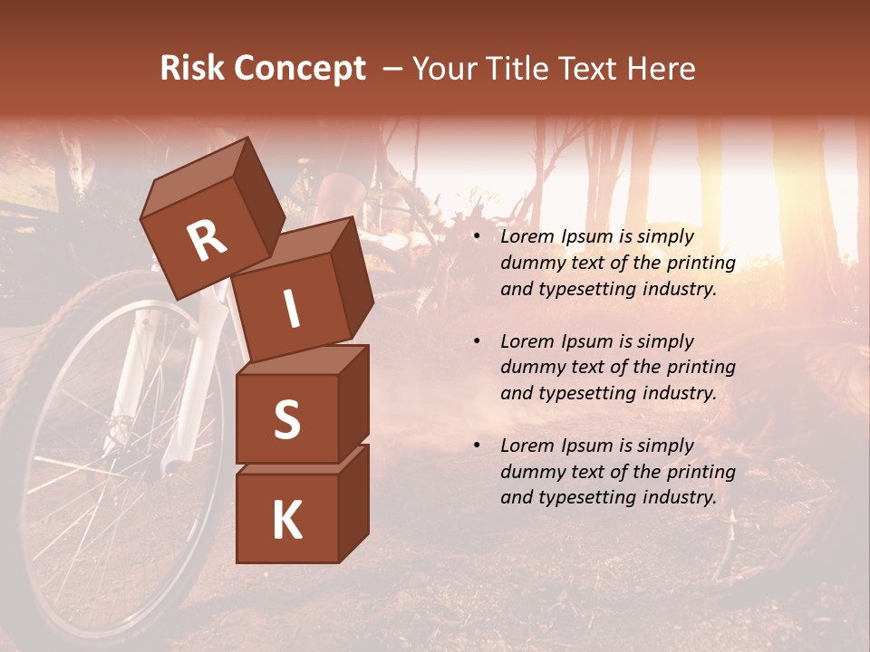 A Person Riding A Bike On A Dirt Road PowerPoint Template