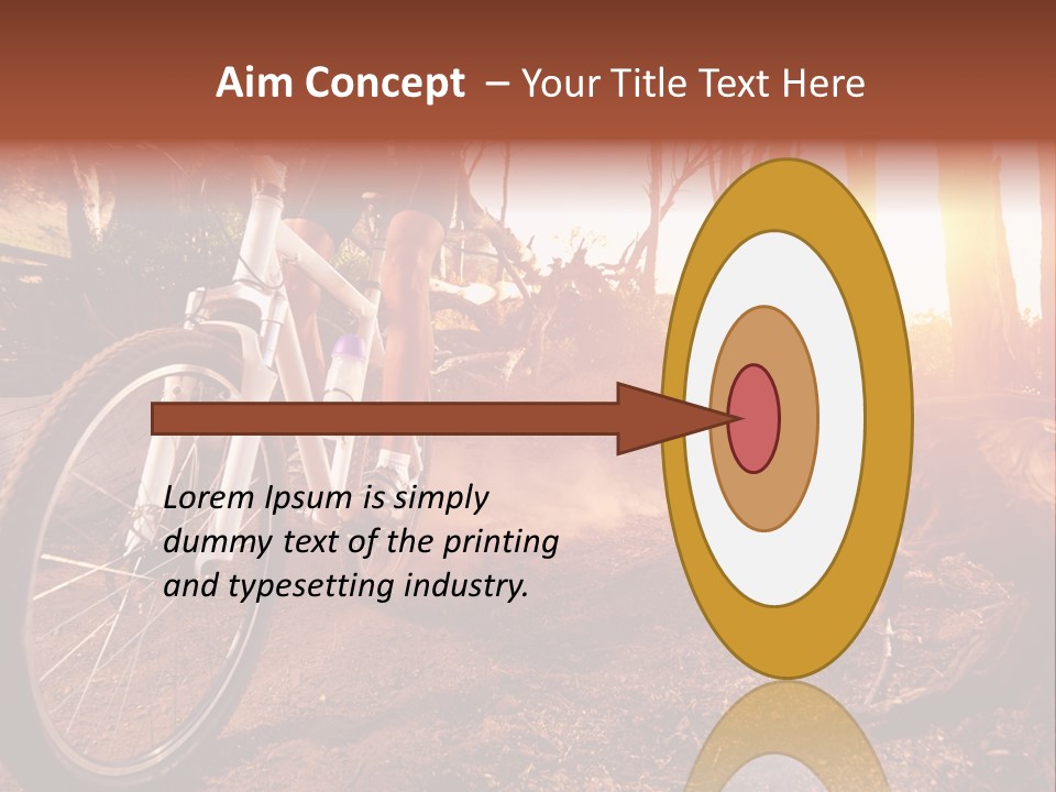 A Person Riding A Bike On A Dirt Road PowerPoint Template